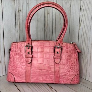 Dooney & Bourke pink alligator satchel bag
